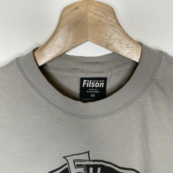 Mens Filson Short Sleeve Graphic Gray Tee T-Shirt Size XS EUC - Picture 2 of 2